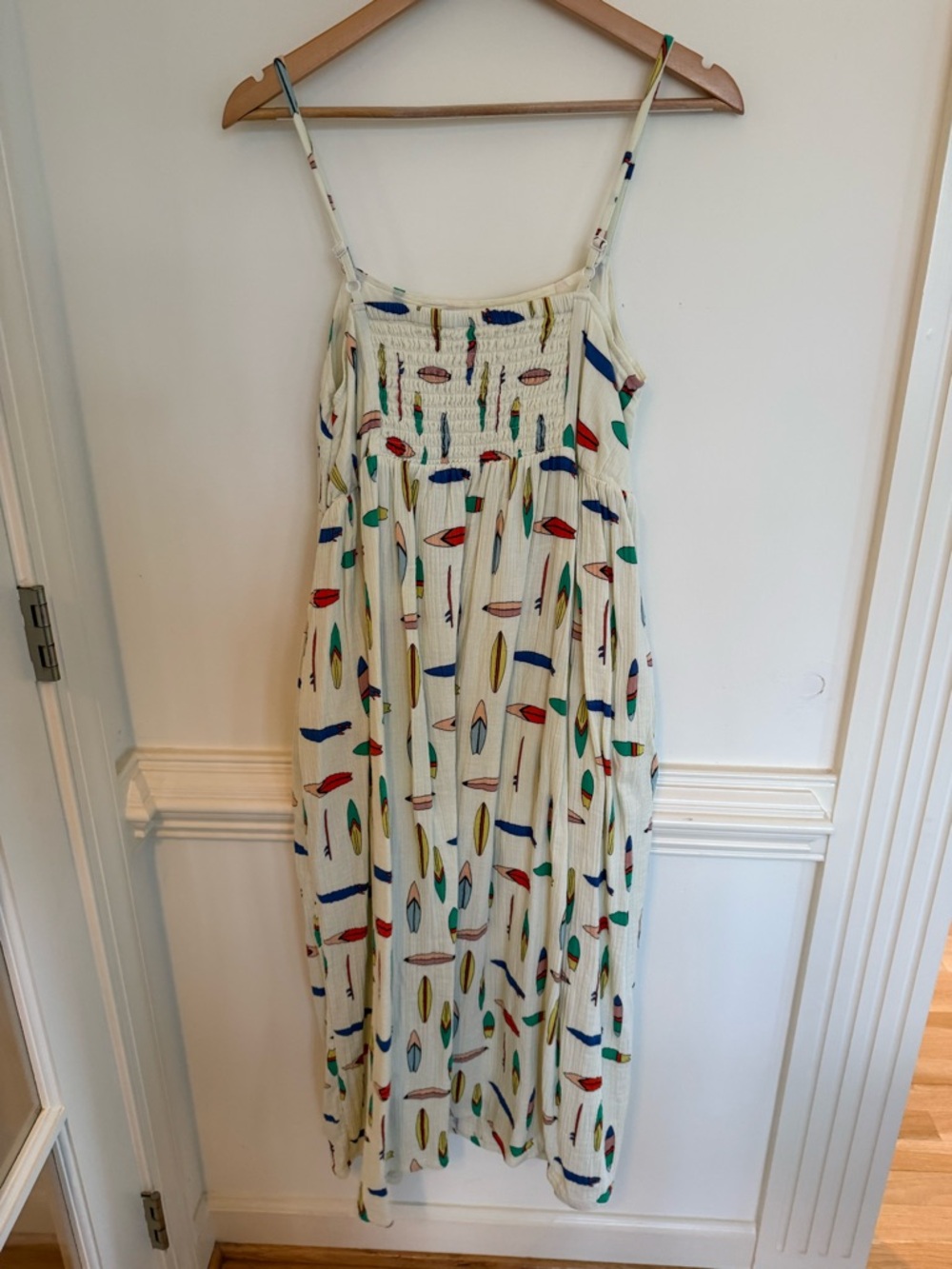 Hanna Andersson maxi muslin sundress with surf’s up print size medium - Picture 3 of 6